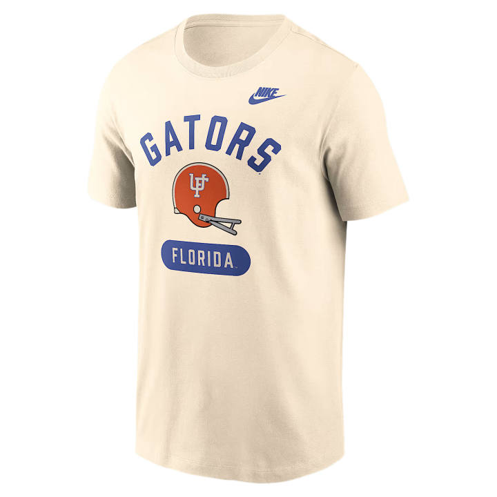 Nike Nike College T Shirts Men's Natural Crew Neck Moderate