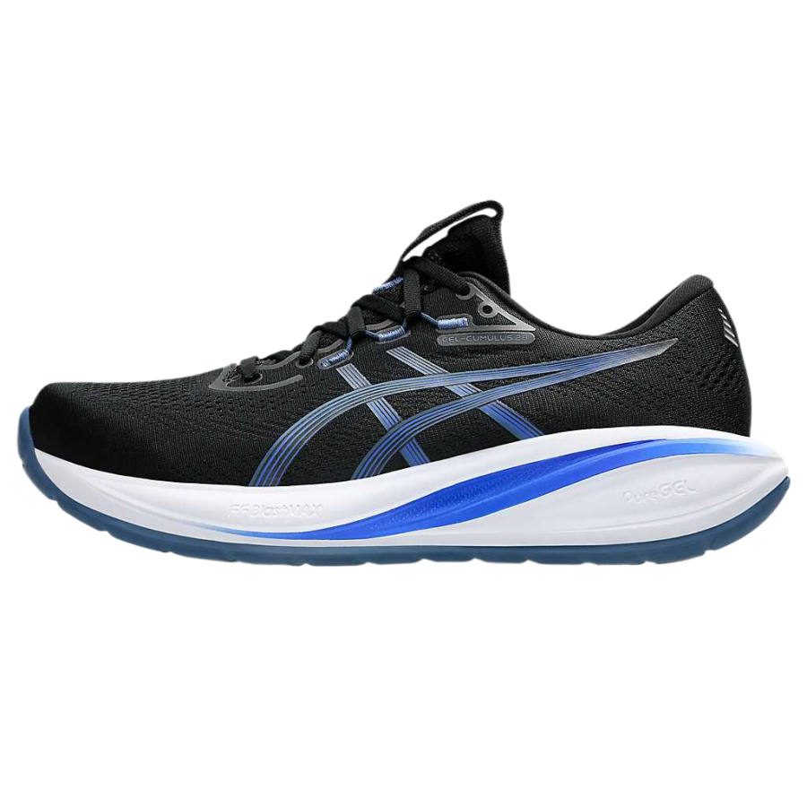 ASICS GEL CUMULUS 28 Running Shoes Men's Low Top Black/Fluorescent Blue