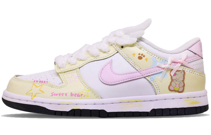 Nike Nike Dunk Skateboard Shoes Unisex Low Top Yellow White