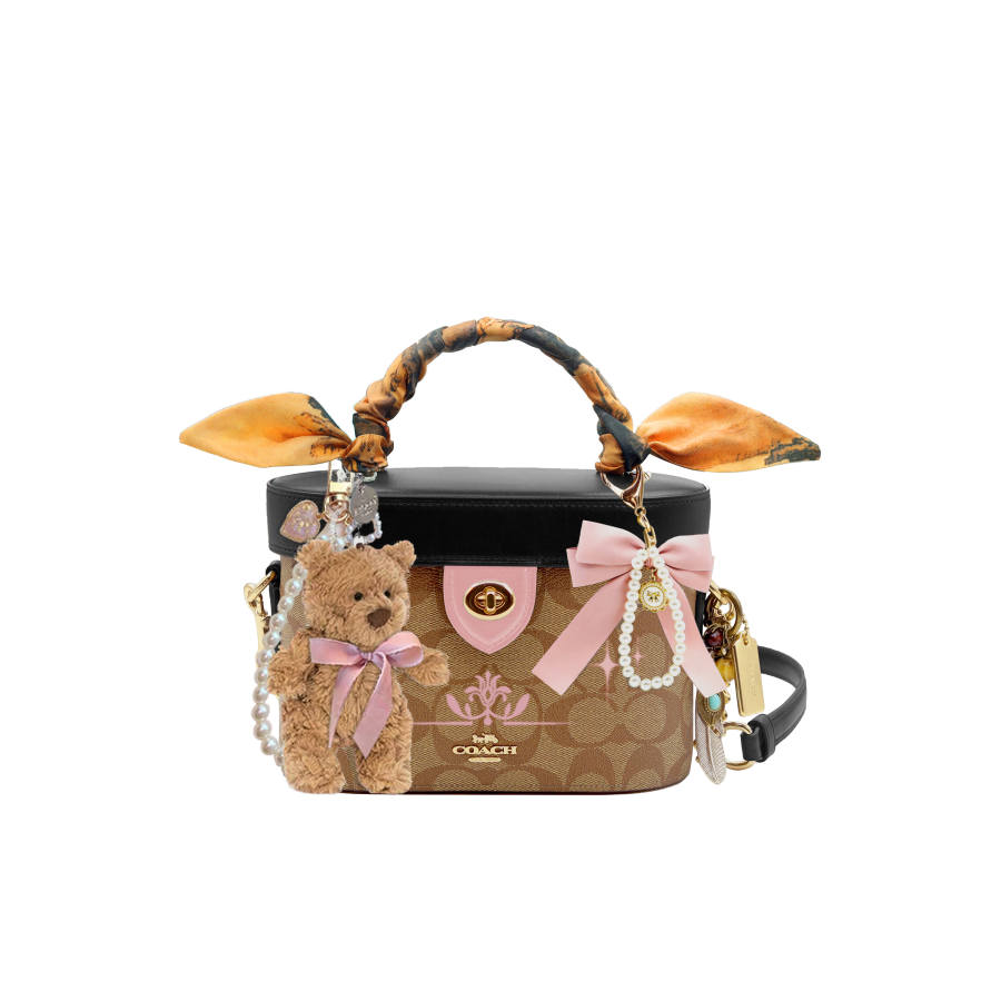 COACH COACH Kay Cow Leather Handbag Small Unisex Multicolor