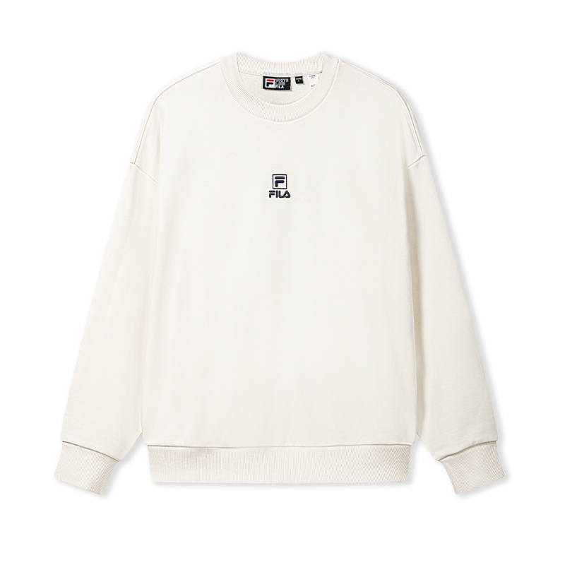 FILA ORIGINALE Sweatshirts Unisex Cloud White Crew Neck Moderate