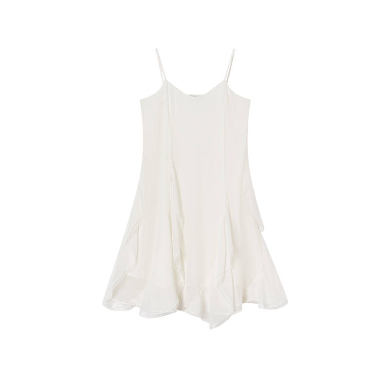 XIANGYING Sleeveless Dresses Women's Beige Moderate