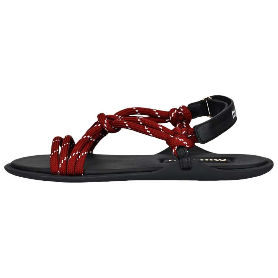 MIU MIU Rivière One Strap Sandals Women's Red