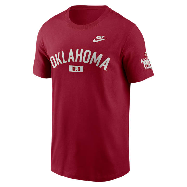 Nike Nike College T Shirts Men's Dark Red Crew Neck Moderate