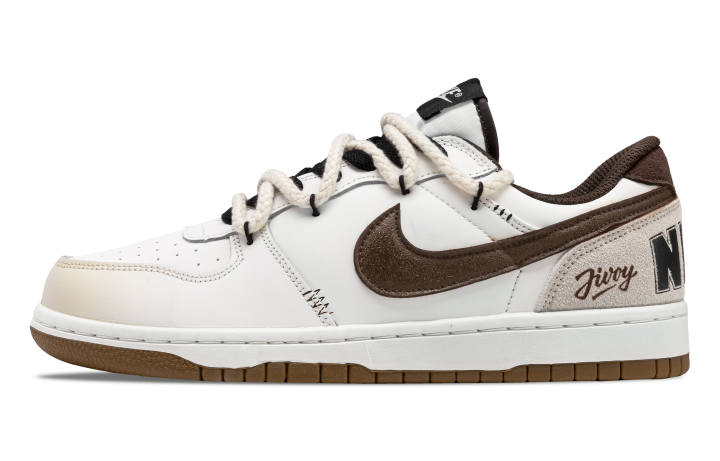 Nike Nike Big Skateboard Shoes Men's Low Top White Brown
