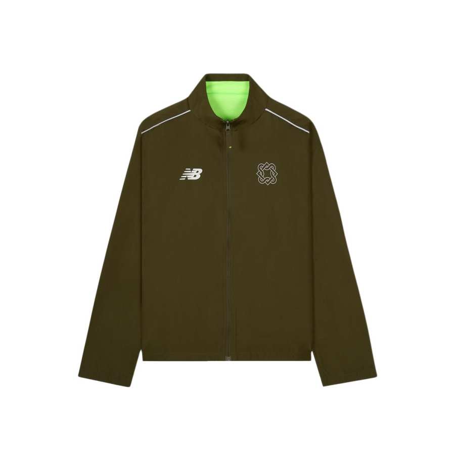 New Balance New Balance Jackets Men's Khaki Brown Stand Collar Moderate Straight Fit