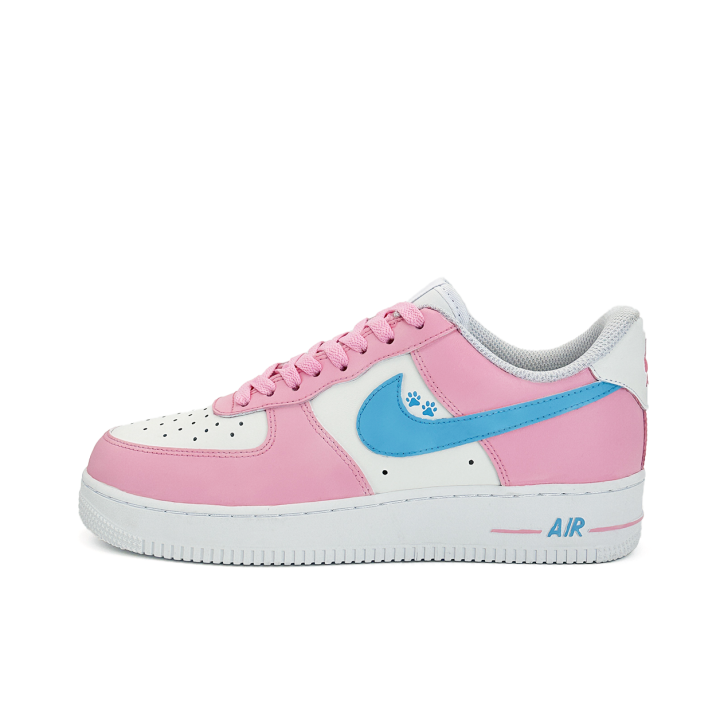Nike Nike Air Force 1 Skateboard Shoes Women's Low Top Pink White Blue Multicolor
