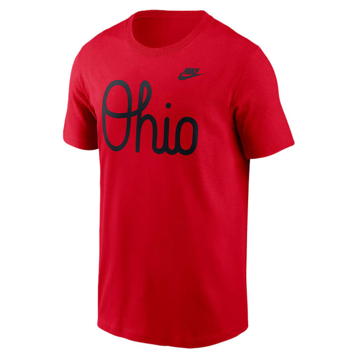 Nike Nike College T Shirts Men's Red Crew Neck