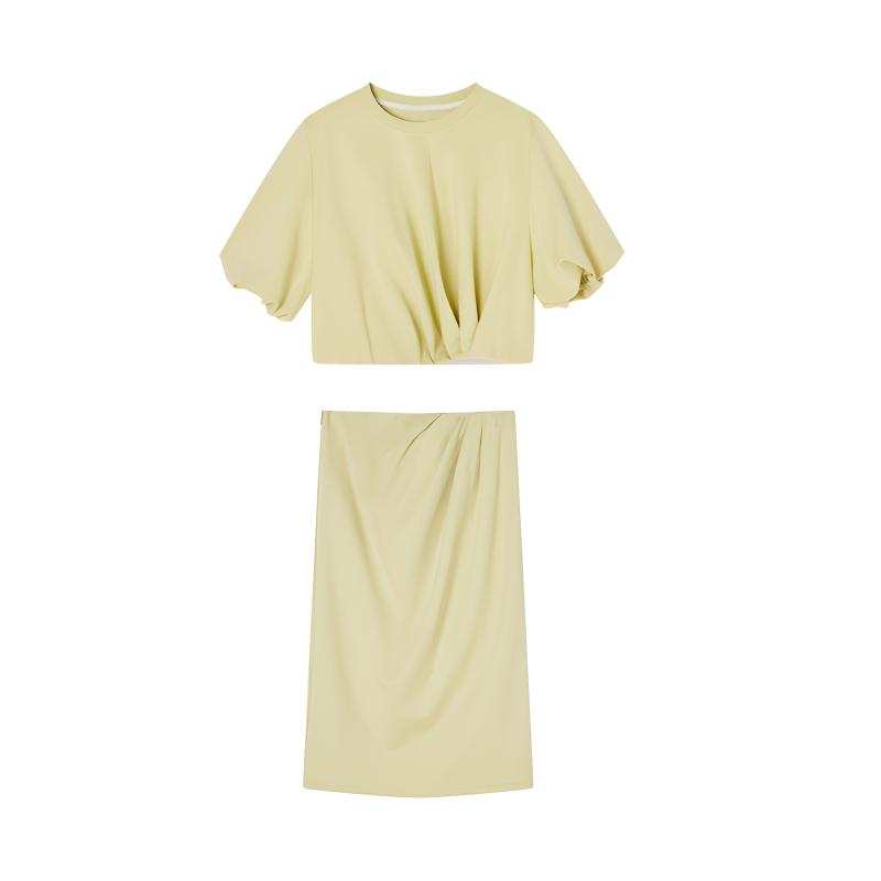 XIANGYING Casual Suits Women's Crew Neck Moderate