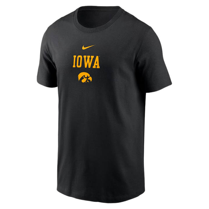 Nike Nike College T Shirts Men's Black Crew Neck Moderate