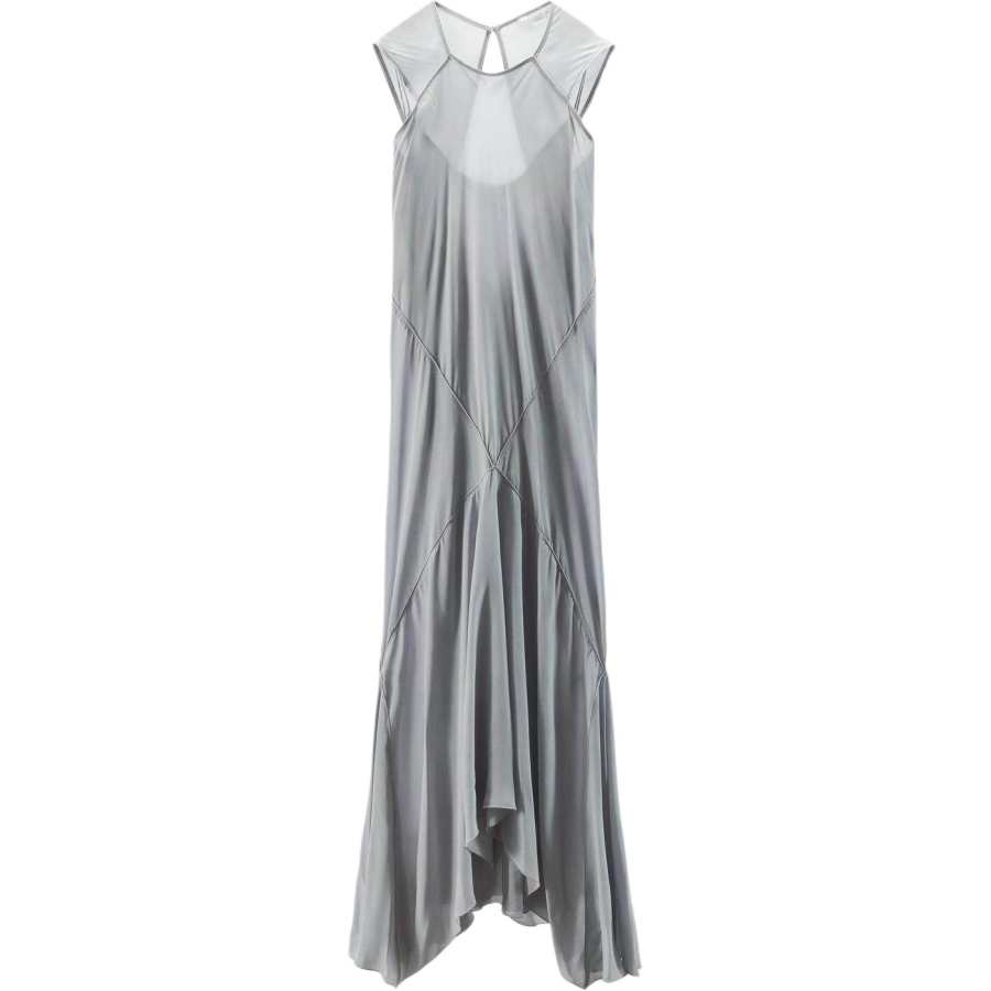 ZARA Sleeveless Dresses Women's Light Blue Crew Neck Moderate Long Skirt Other