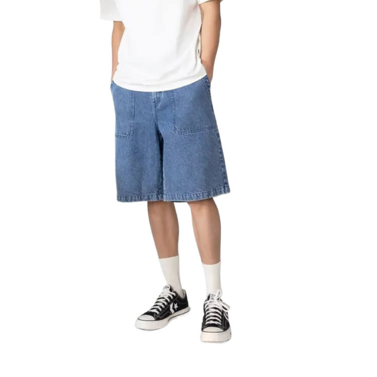 Converse Denim Shorts Men's Blue Moderate Straight Fit Pants