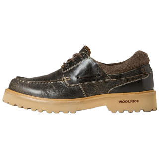 WOOLRICH Casual Leather Shoes Men's Low Top Dark Brown