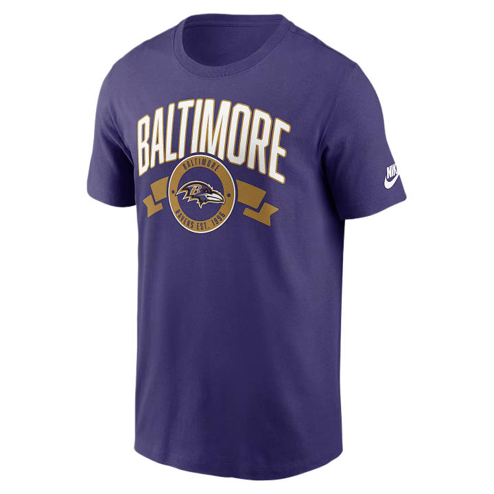 Nike Nike NFL T Shirts Men's Purple Crew Neck
