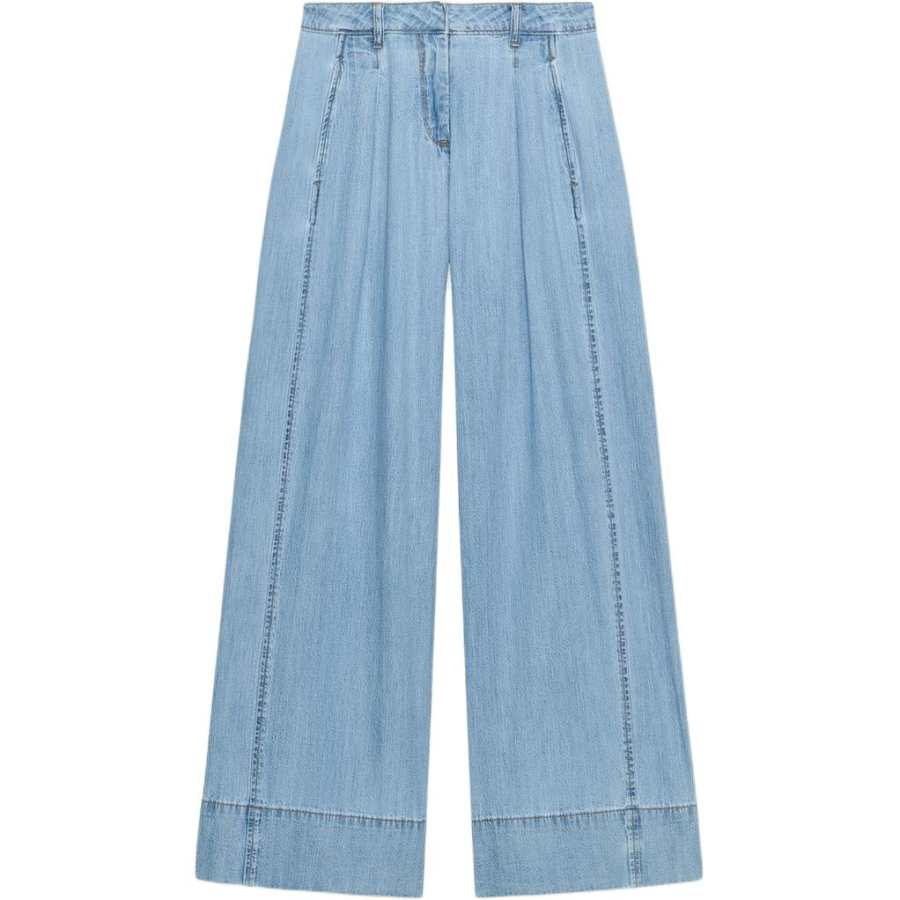 ZARA Jeans Women's Medium Blue Moderate Wide Leg Pants