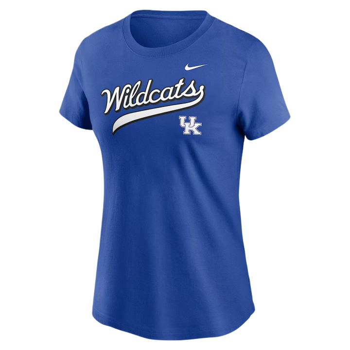 Nike Nike College T Shirts Women's Royal Crew Neck Moderate