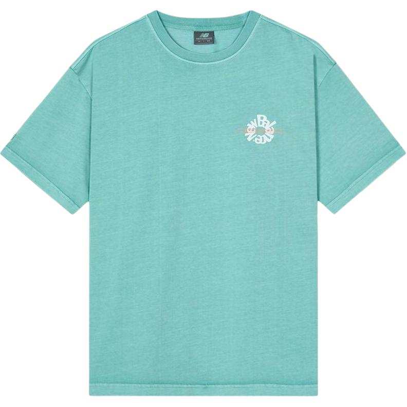 New Balance New Balance SEMI Over FIT Quick Dry T Shirts Unisex Turquoises Crew Neck Moderate