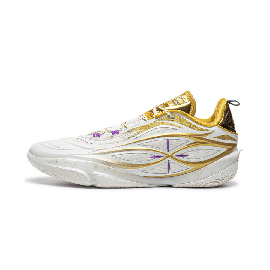 Li-Ning Li Ning Wade 808 5Ultra V2 Basketball Shoes Men's Low Top White/Gold