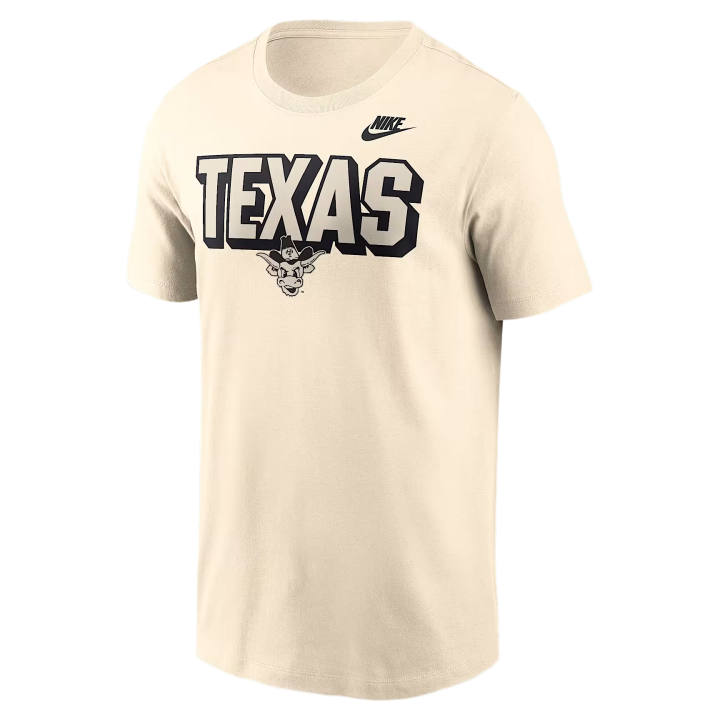Nike Nike College T Shirts Men's Natural Crew Neck Moderate
