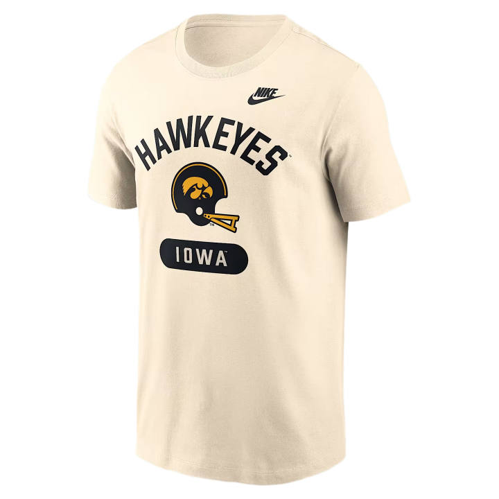 Nike Nike College T Shirts Men's Natural Crew Neck Moderate