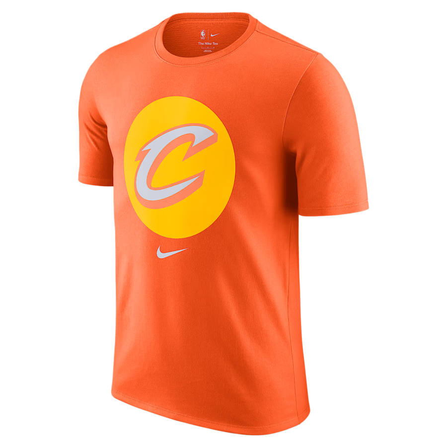 Nike Nike Cleveland Cavaliers T Shirts Men's Bright Orange Crew Neck Moderate