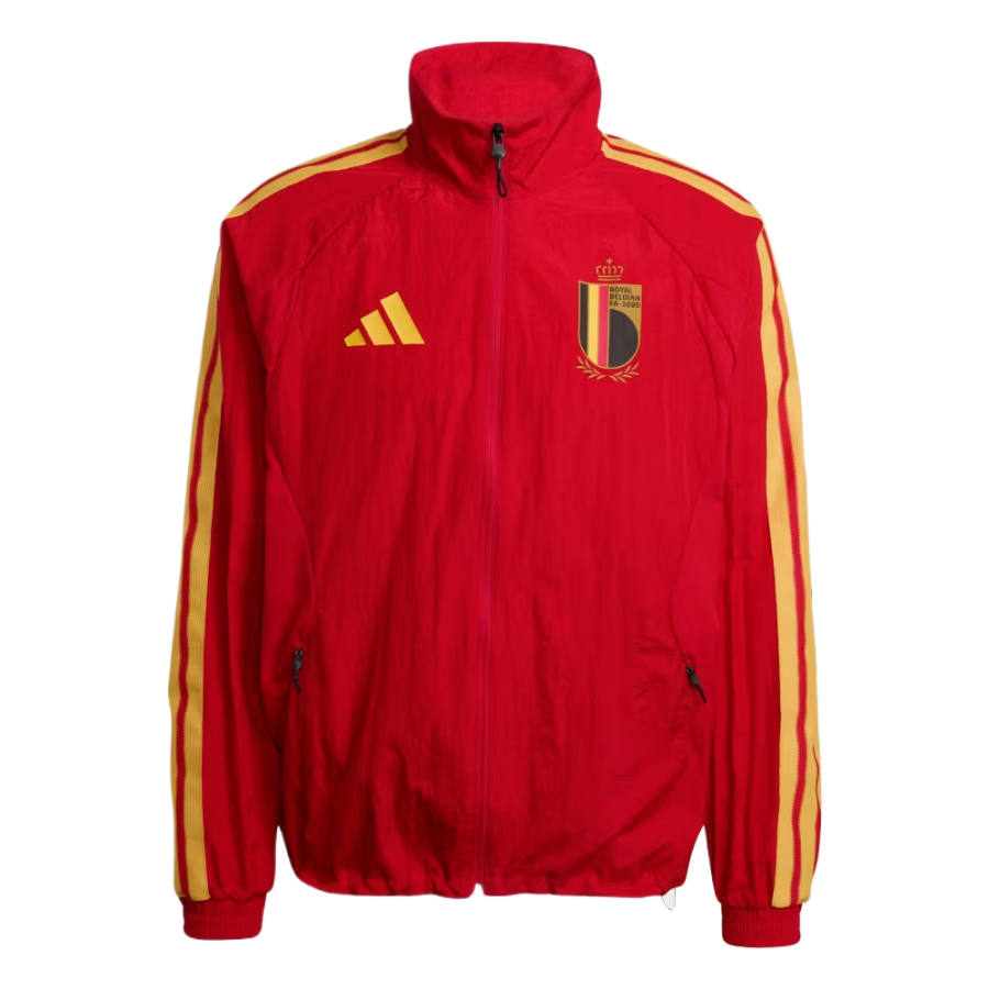 Adidas Adidas Belgium National Team Soccer Jerseys Men's Red Stand Collar Moderate