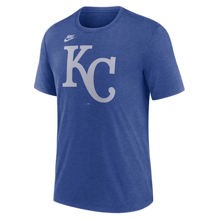 Nike Nike MLB Kansas City Royals T Shirts Men's Blue Heather Crew Neck