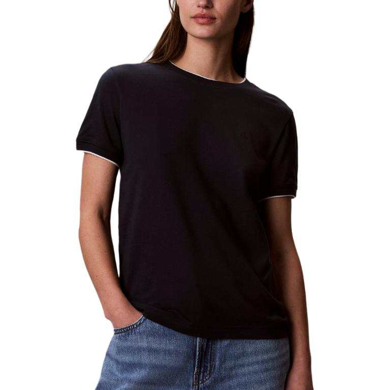 Calvin Klein T Shirts Women's Navy Blue Crew Neck