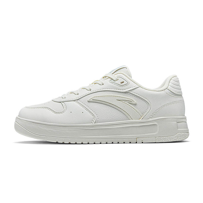 ANTA Lightweight Shoes Skateboard Shoes Women's Low Top Ivory White