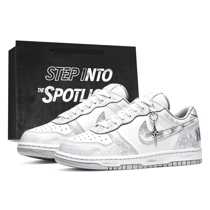 Nike Nike Big Skateboard Shoes Unisex Low Top White/Gray/Black
