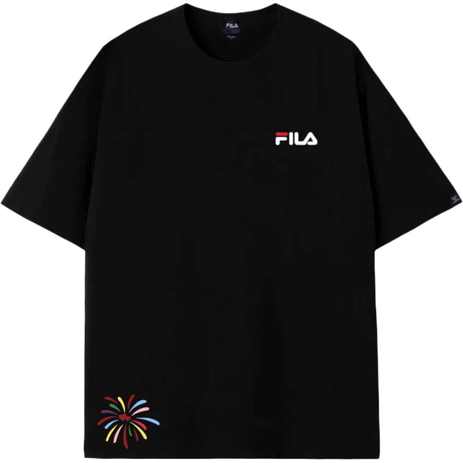 FILA T Shirts Unisex Black Crew Neck