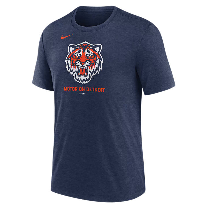 Nike Nike T Shirts Men's Marine Blue Crew Neck Moderate
