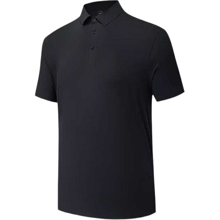 ANTA Variety Training Collection Polo Shirts Men's Black Polo Collar Moderate Straight Fit