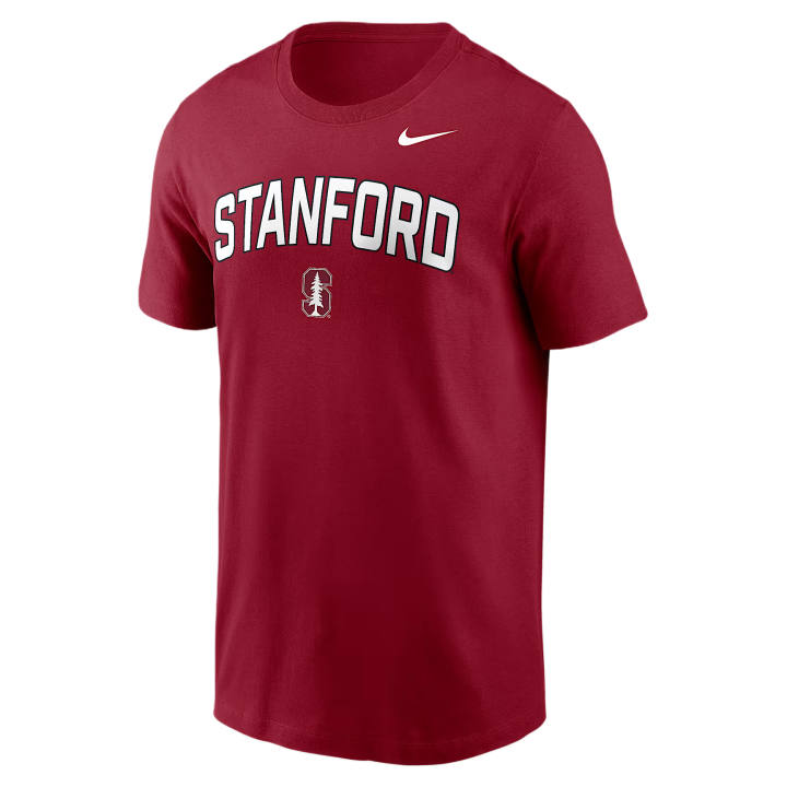 Nike Nike College T Shirts Men's Dark Red Crew Neck Moderate