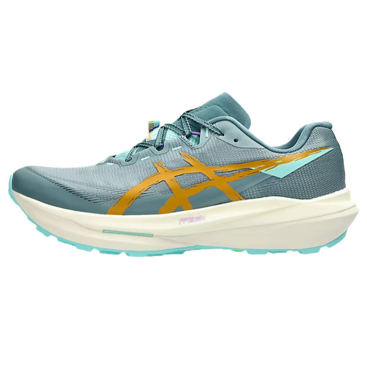 ASICS FUJISPEED 4 Trail Running Shoes Unisex Low Top Misty Blue Green/Sandstorm