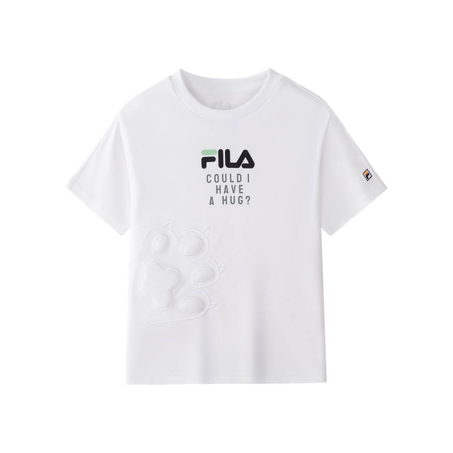 FILA KIDS T Shirts Crew Neck Thin Stretch