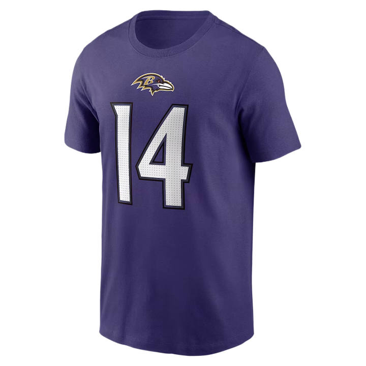 Nike Nike NFL T Shirts Men's Purple Crew Neck