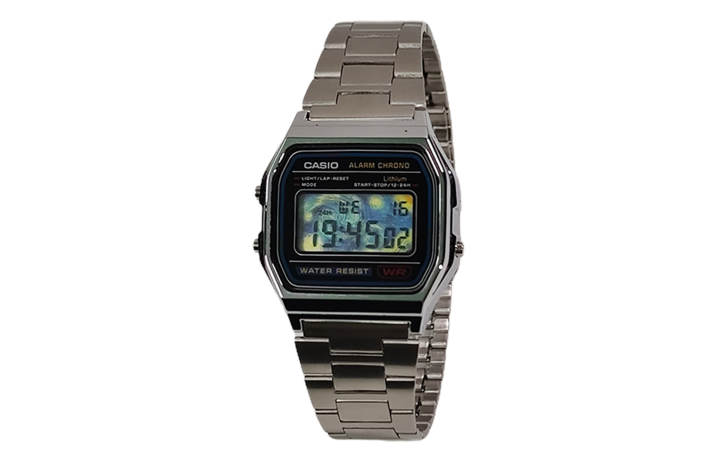 CASIO CASIO Custom Collection Quartz Movement Stainless Steel Strap Watch Unisex Black Dial