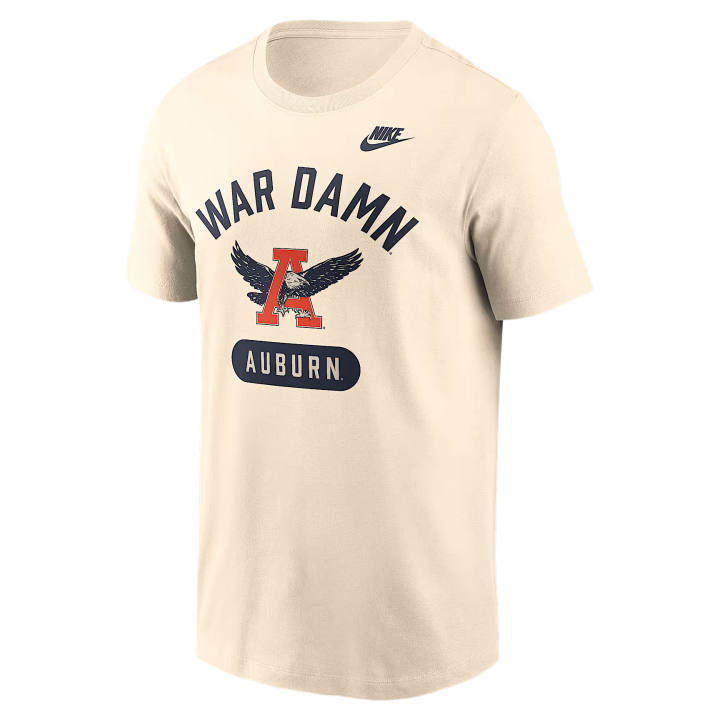 Nike Nike College T Shirts Men's Natural Crew Neck Moderate