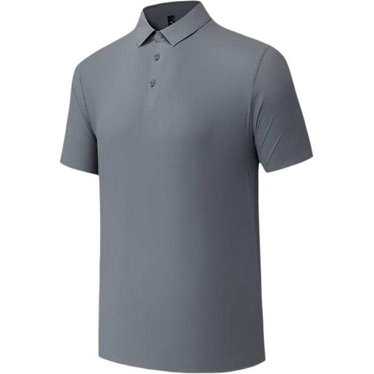 ANTA Variety Training Collection Polo Shirts Men's Ancient Kiln Gray Polo Collar Moderate Straight Fit