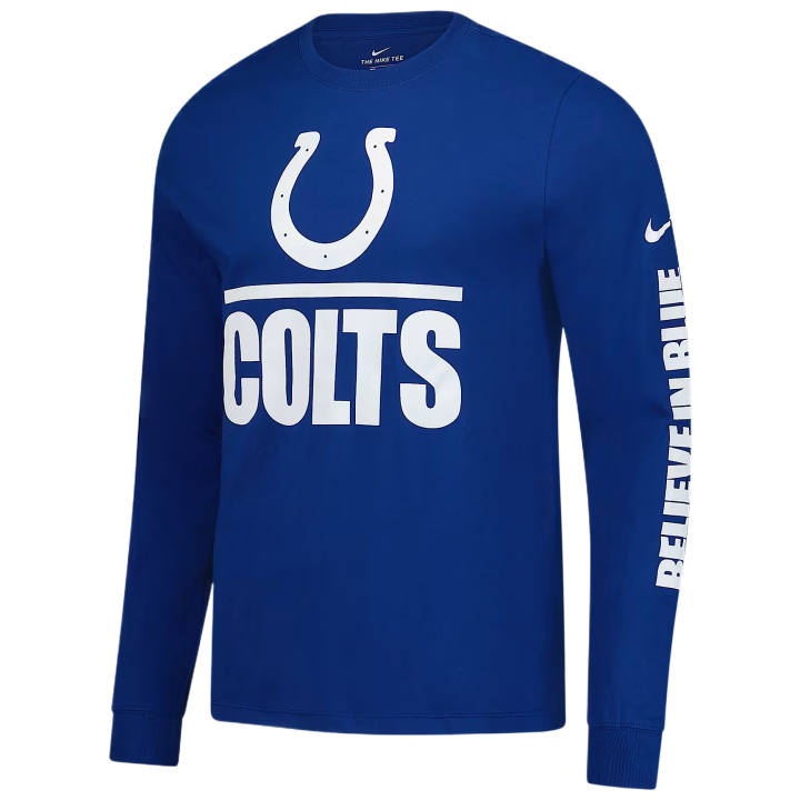 Nike Nike NFL T Shirts Men's Royal Crew Neck Moderate