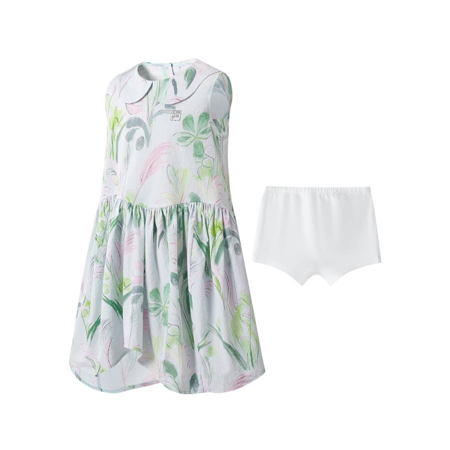 FILA KIDS Dresses Lapel Thin Midi Dress Stretch