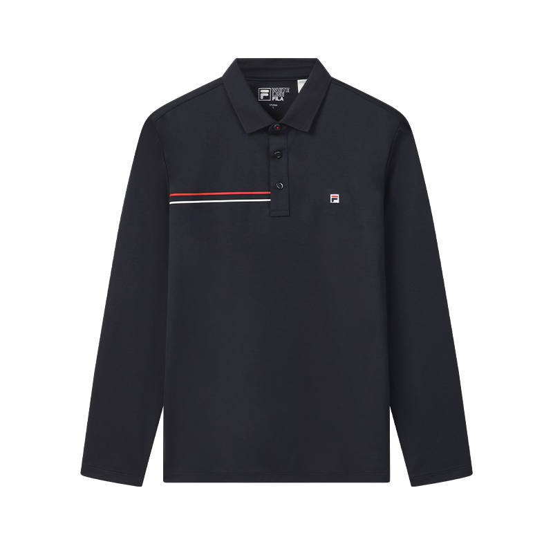 FILA Heritage Polo Shirts Men's Legend Blue Polo Collar Moderate Straight Fit