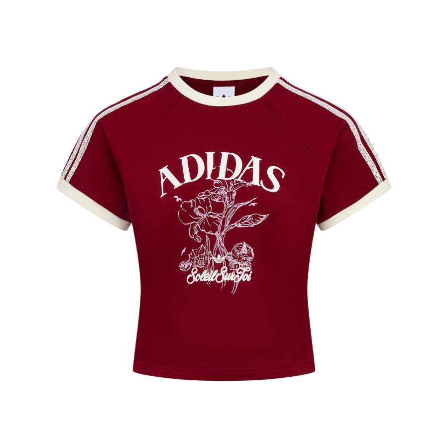 Adidas Originals T Shirts Women's Red Crew Neck Moderate