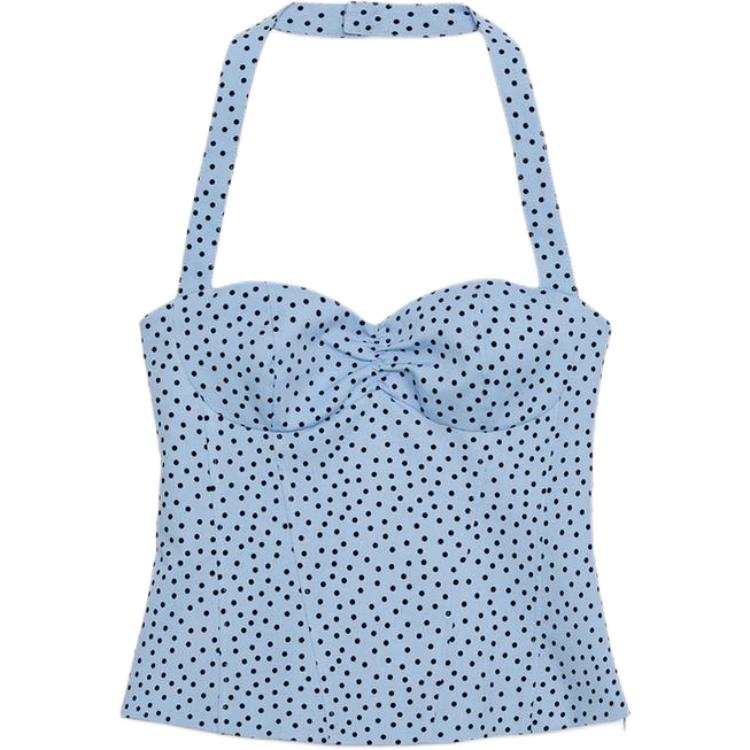 ZARA Tank Tops Women's Medium Blue Halter Other