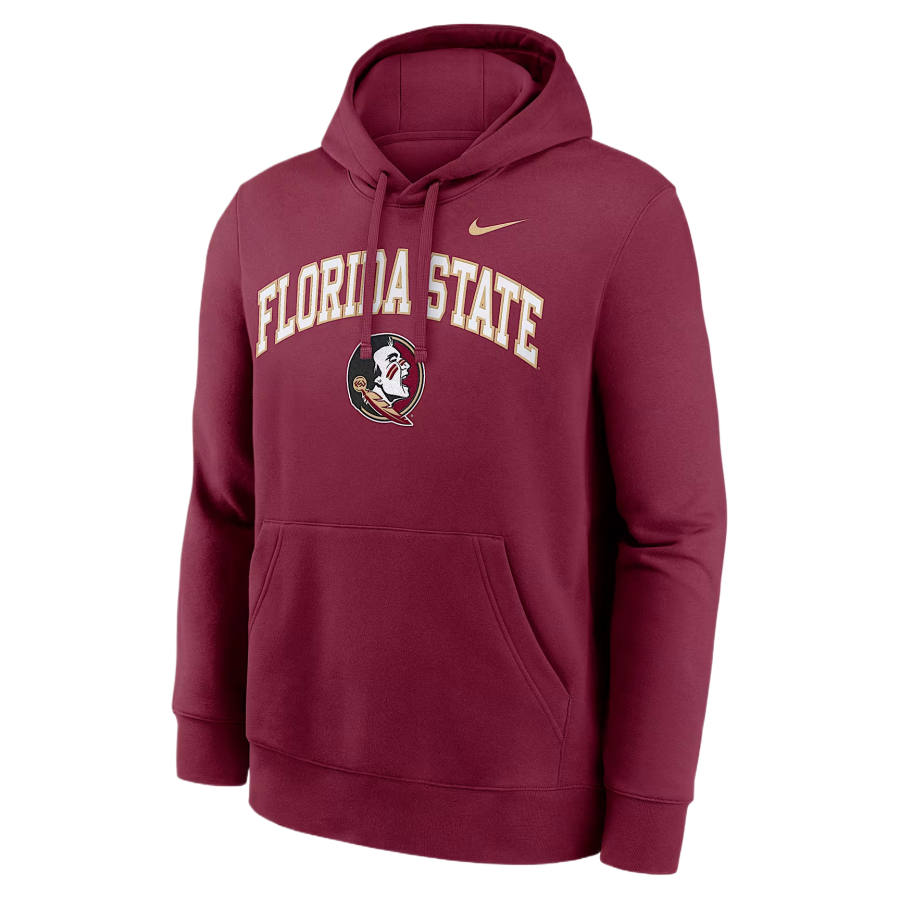 Nike Nike College Sweatshirts Men's Garnet Hooded Non Detachable Moderate