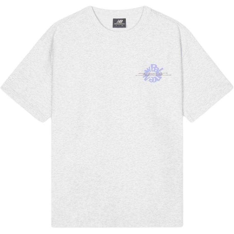 New Balance New Balance SEMI Over FIT Quick Dry T Shirts Unisex Light Gray Crew Neck Moderate