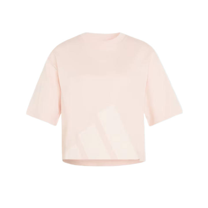 Adidas Adidas ESSENTIALS T Shirts Women's Blush Pink/Pink Tone Crew Neck Moderate