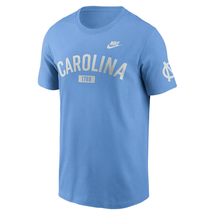 Nike Nike College T Shirts Men's Courage Blue Crew Neck