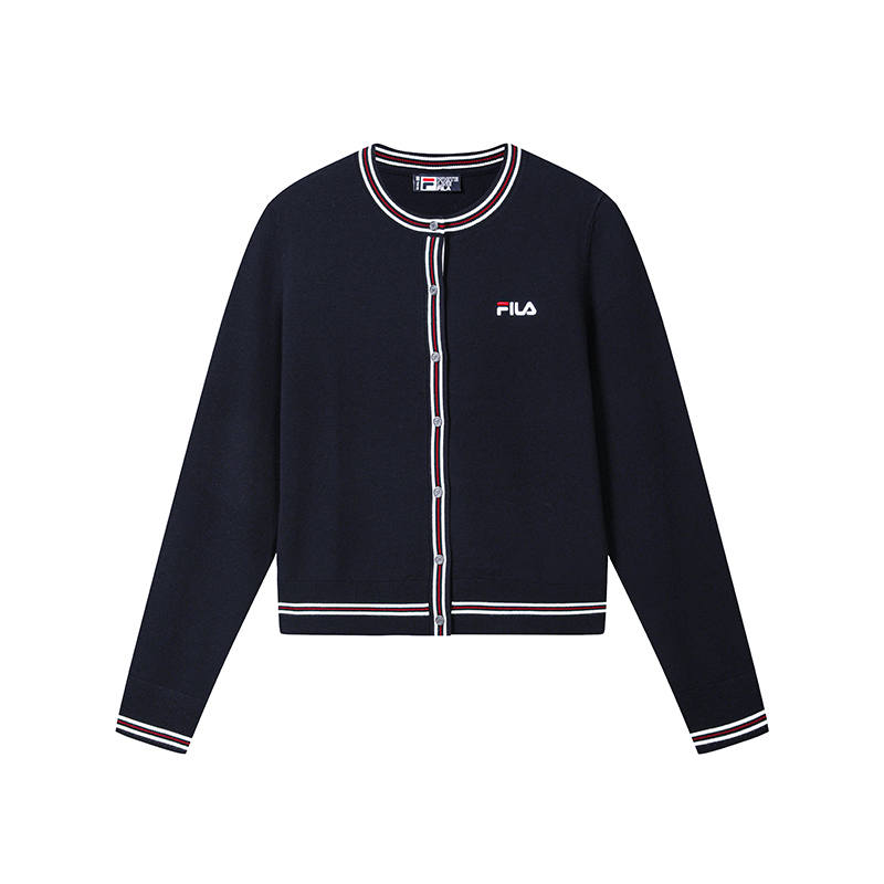 FILA Heritage Knitwear Women's Legend Blue Crew Neck Moderate Other